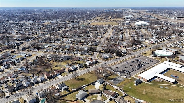 bird's eye view with a residential view