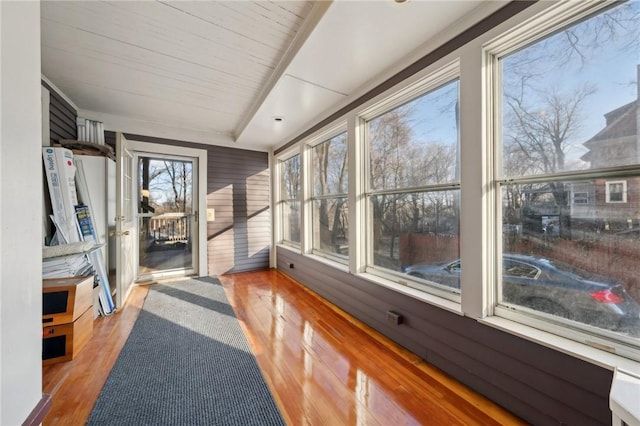 view of sunroom