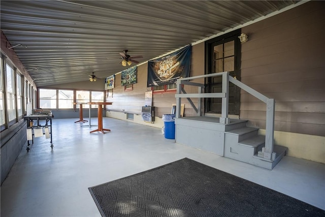 view of patio / terrace with a ceiling fan