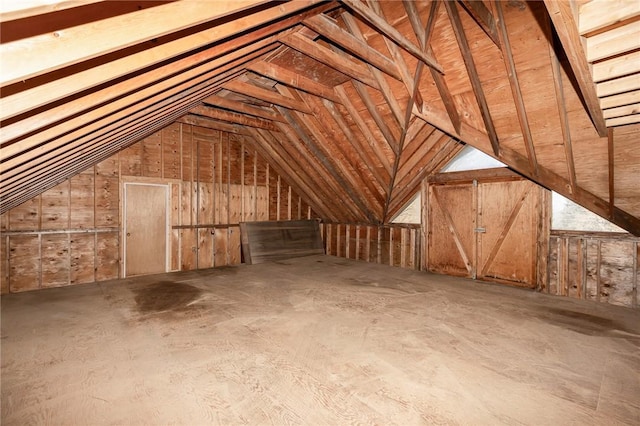 view of attic