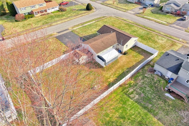 bird's eye view featuring a residential view