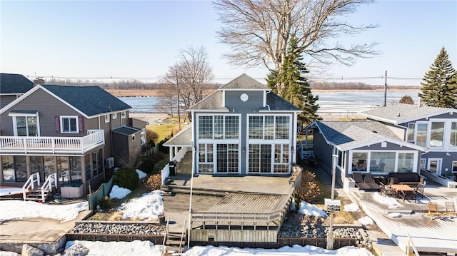 back of house with a patio