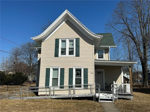 view of front of home featuring a porch