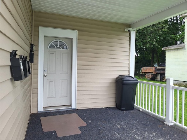 view of doorway to property