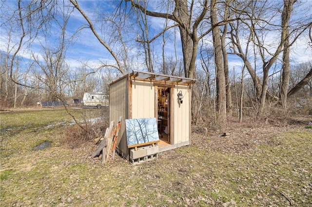 view of shed