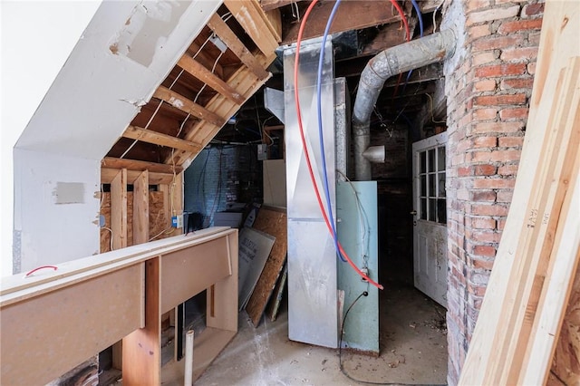 view of unfinished attic