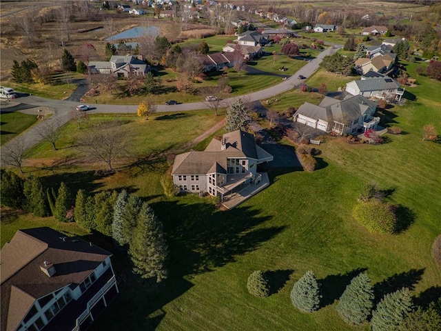 drone / aerial view featuring a residential view