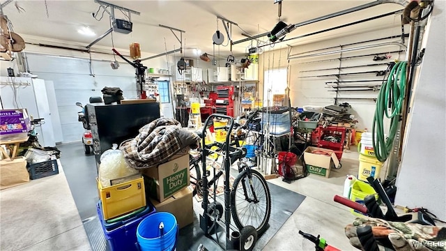 garage featuring a garage door opener