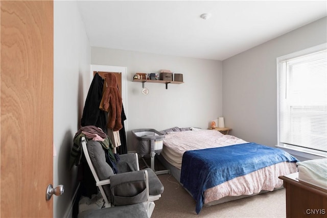 bedroom with carpet floors