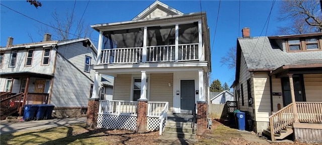 view of front of house featuring covered porch