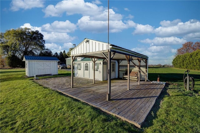 view of shed