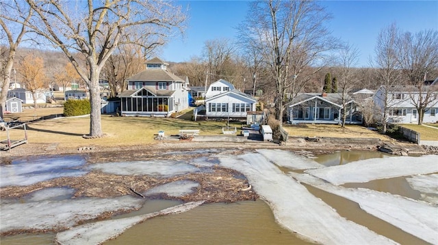 aerial view featuring a residential view