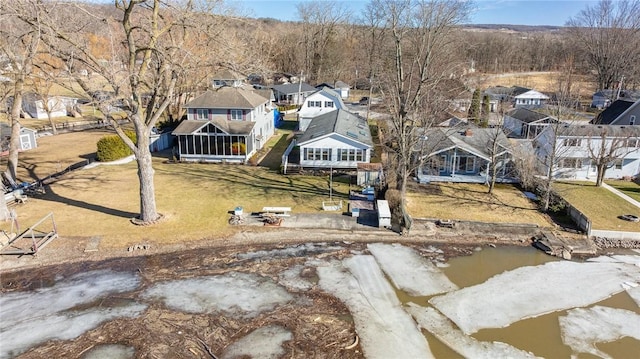 aerial view featuring a residential view