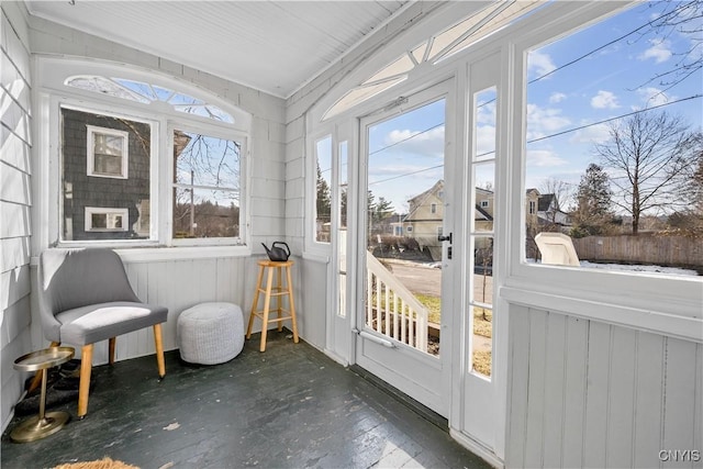 view of sunroom