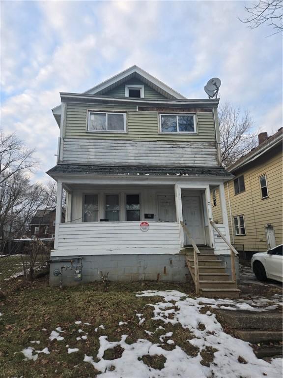 view of front of home with a porch