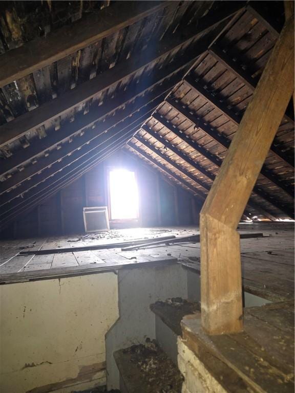 view of attic