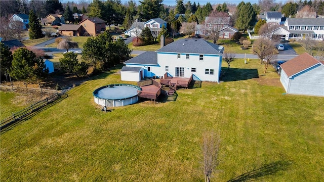 birds eye view of property featuring a residential view