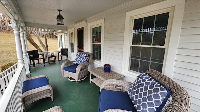 view of patio with covered porch