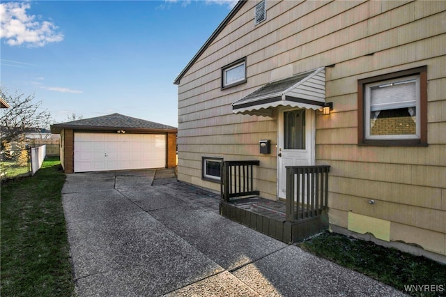 property entrance featuring a garage