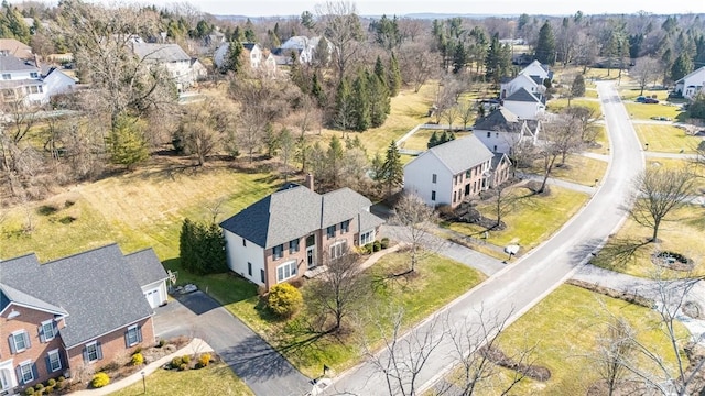 bird's eye view with a residential view