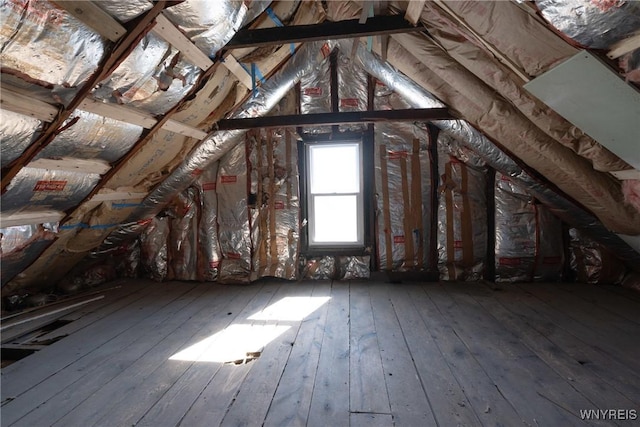 view of attic