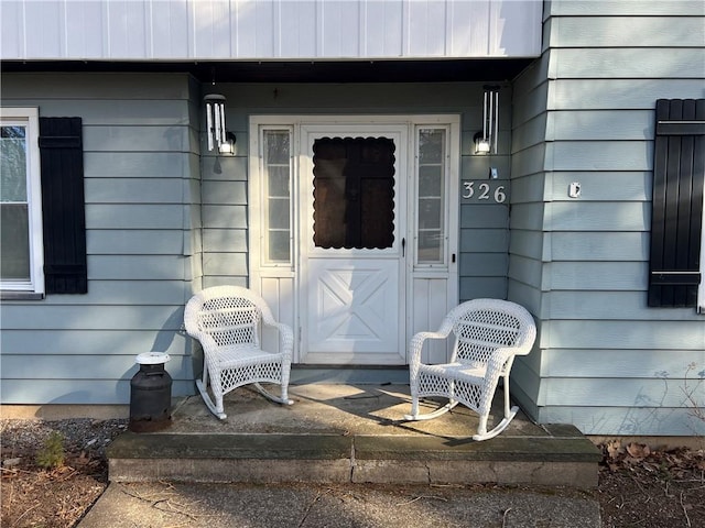 view of doorway to property