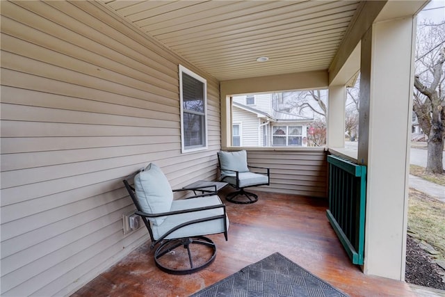 view of patio / terrace featuring covered porch