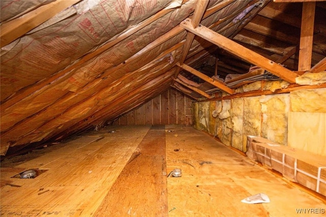 view of attic