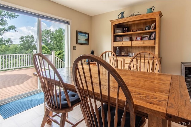 view of dining area