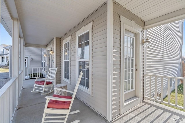 balcony with a porch