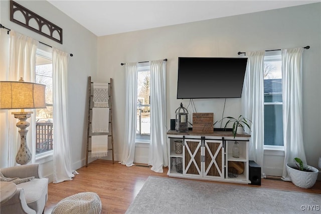 interior space featuring wood finished floors