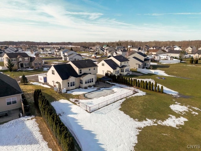 drone / aerial view featuring a residential view