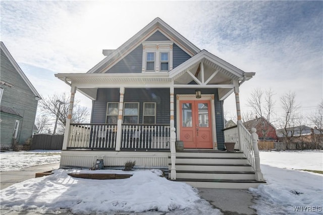 view of front of house featuring covered porch