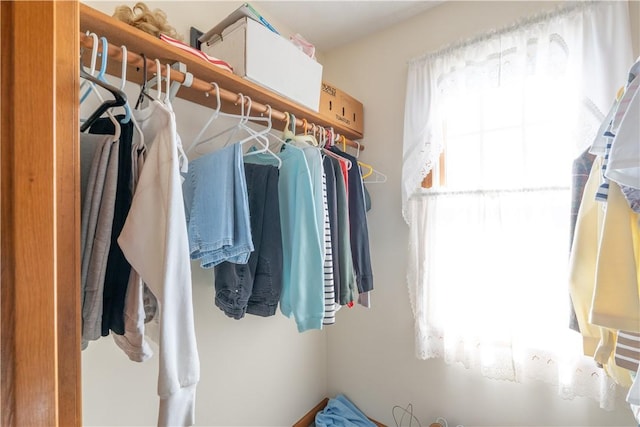 view of walk in closet