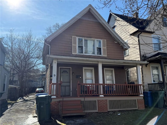 view of front of home with a porch