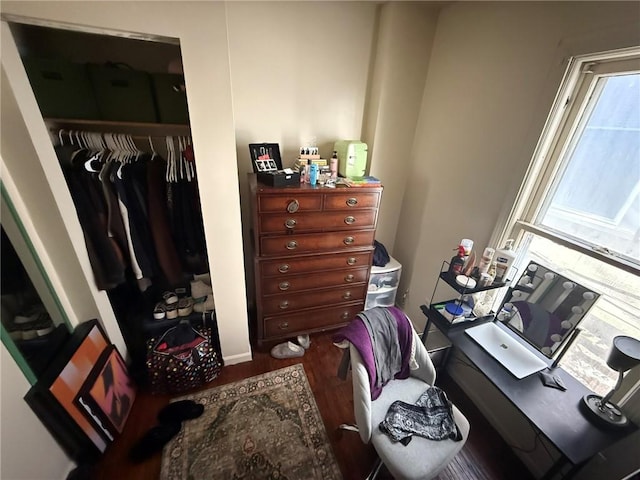 office featuring wood finished floors