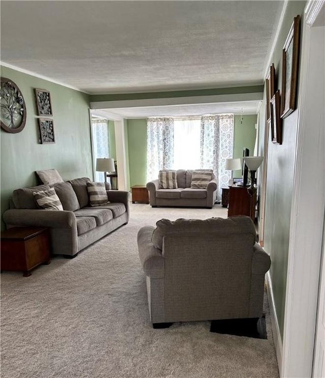 view of carpeted living room