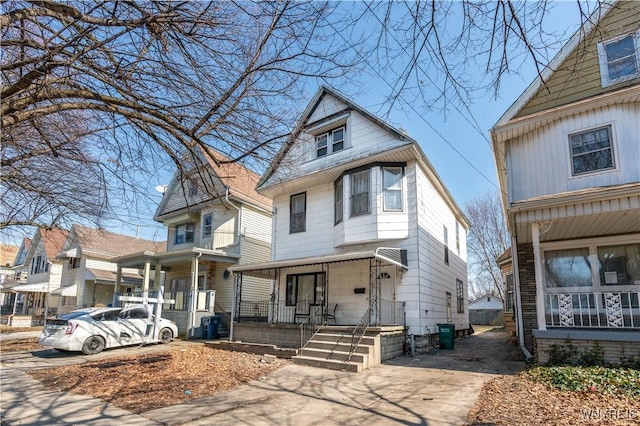 view of front of property with covered porch