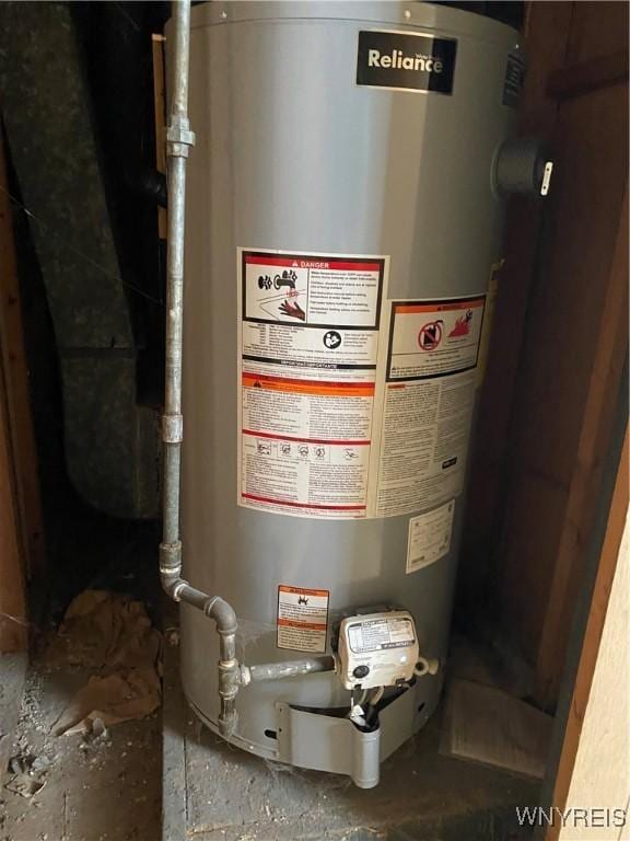 utilities featuring gas water heater