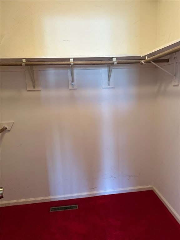 walk in closet with visible vents
