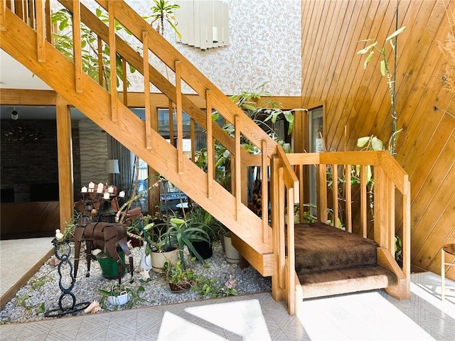 exterior space featuring stairs