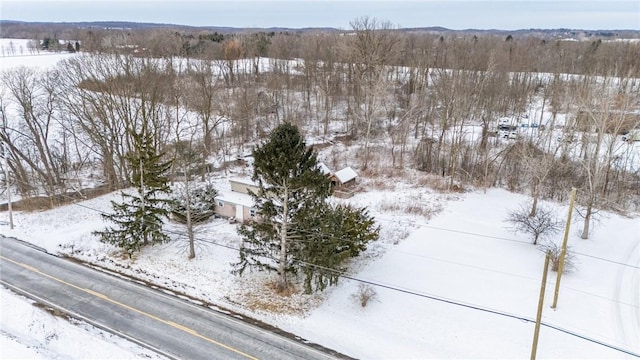 view of snowy aerial view