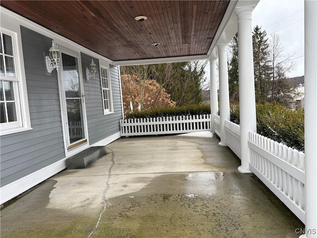 view of patio / terrace with covered porch