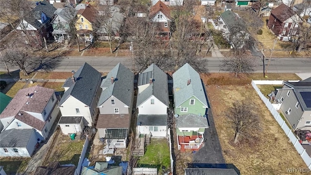 drone / aerial view with a residential view