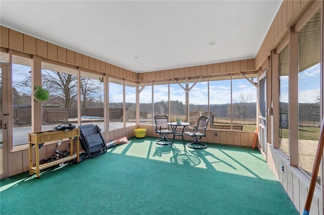 view of sunroom