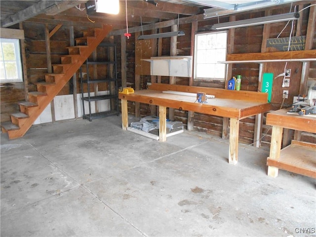 32 Fenner St, Cazenovia, NY 13035 - garage featuring a workshop area