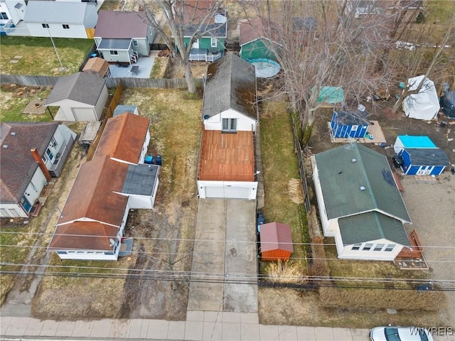 bird's eye view with a residential view