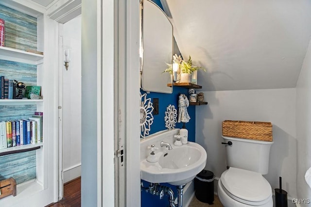 bathroom with toilet and a sink