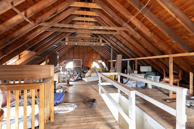 view of attic