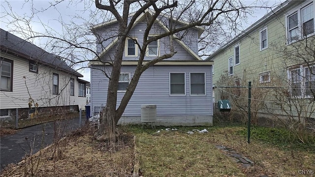 view of home's exterior with central AC unit